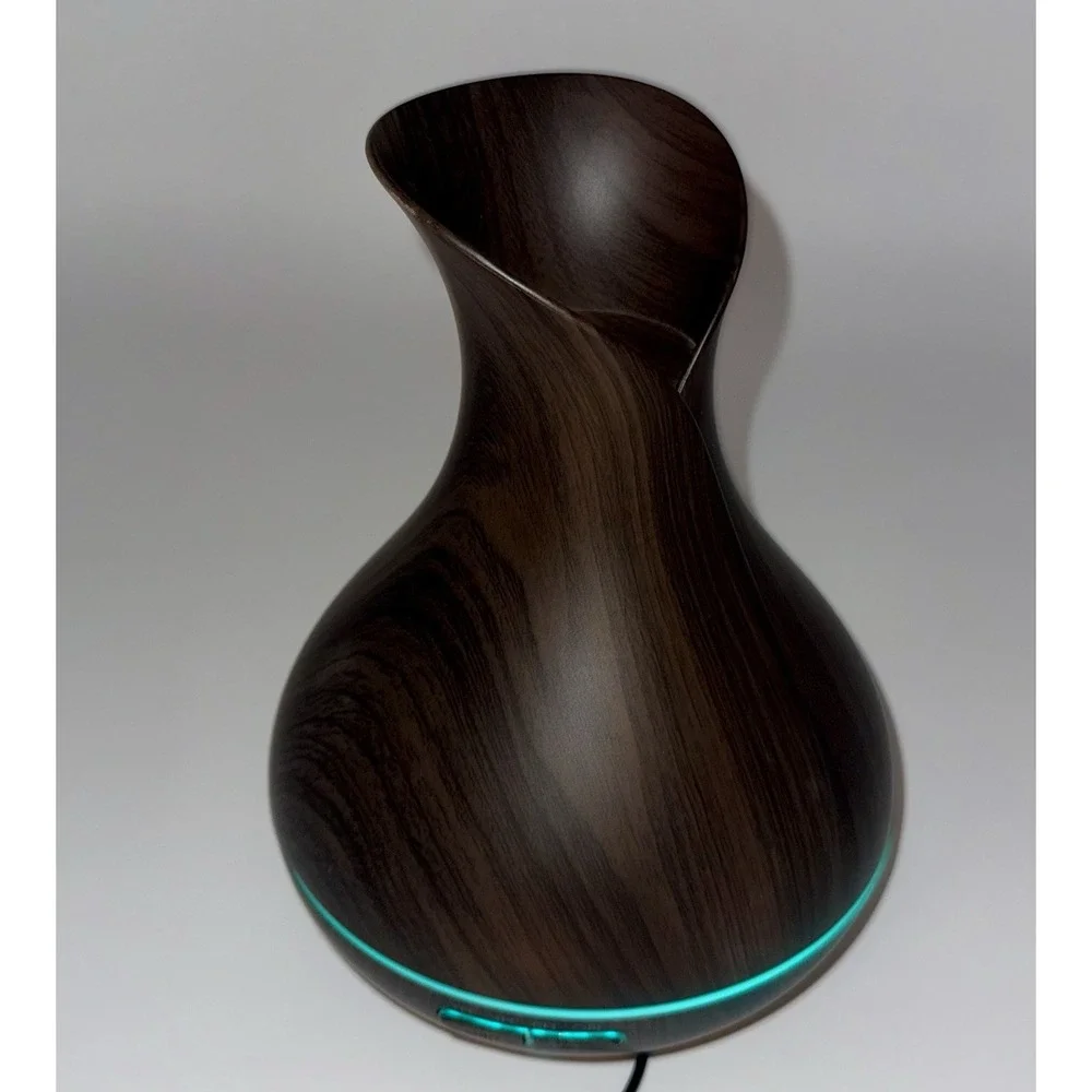Ultrasonic Essential Oil Diffuser Aromatherapy Humidifier LED Timer Wood Grain